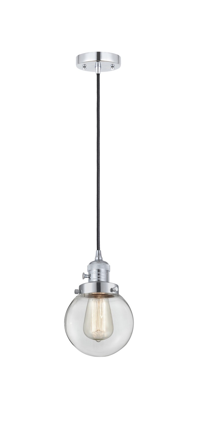 LED Mini Pendant by Innovations - Franklin Restoration Collection, Polished Chrome Finish - 201CSW-PC-G202-6-LED