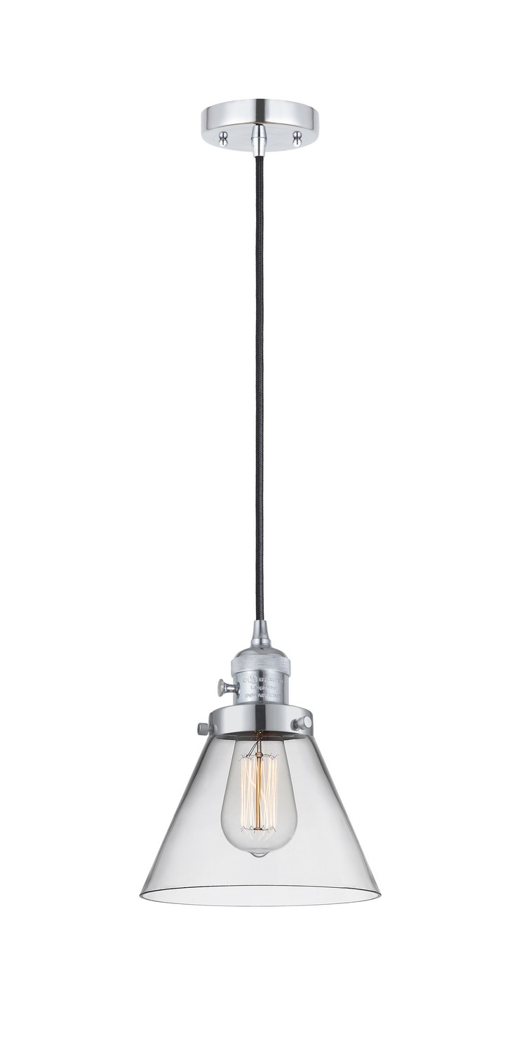 One Light Mini Pendant by Innovations - Franklin Restoration Collection, Polished Chrome Finish - 201CSW-PC-G42
