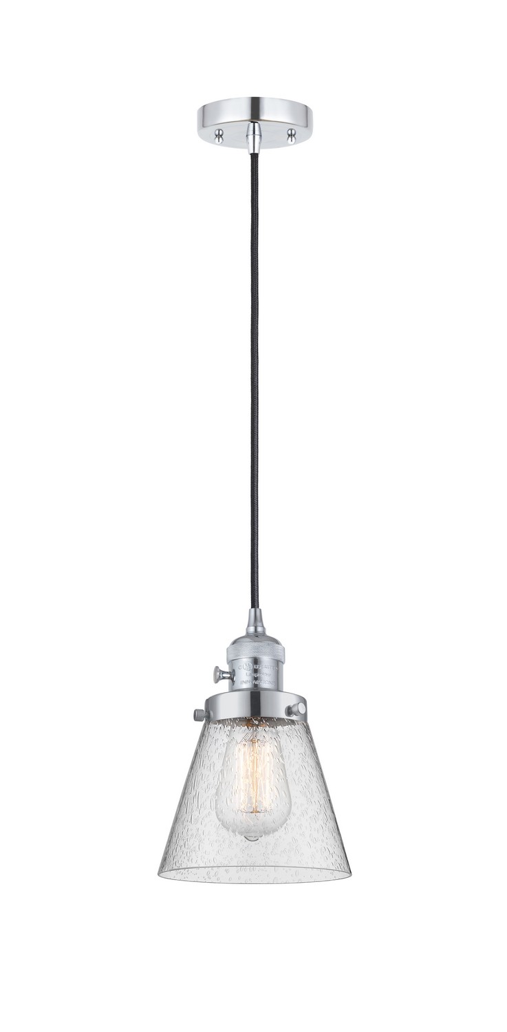 One Light Mini Pendant by Innovations - Franklin Restoration Collection, Polished Chrome Finish - 201CSW-PC-G64