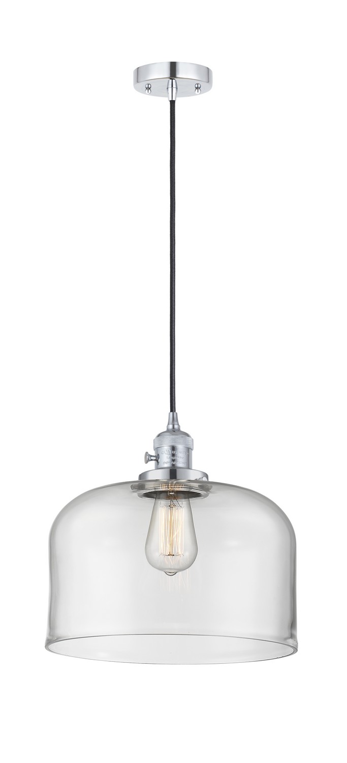 One Light Mini Pendant by Innovations - Franklin Restoration Collection, Polished Chrome Finish - 201CSW-PC-G72-L