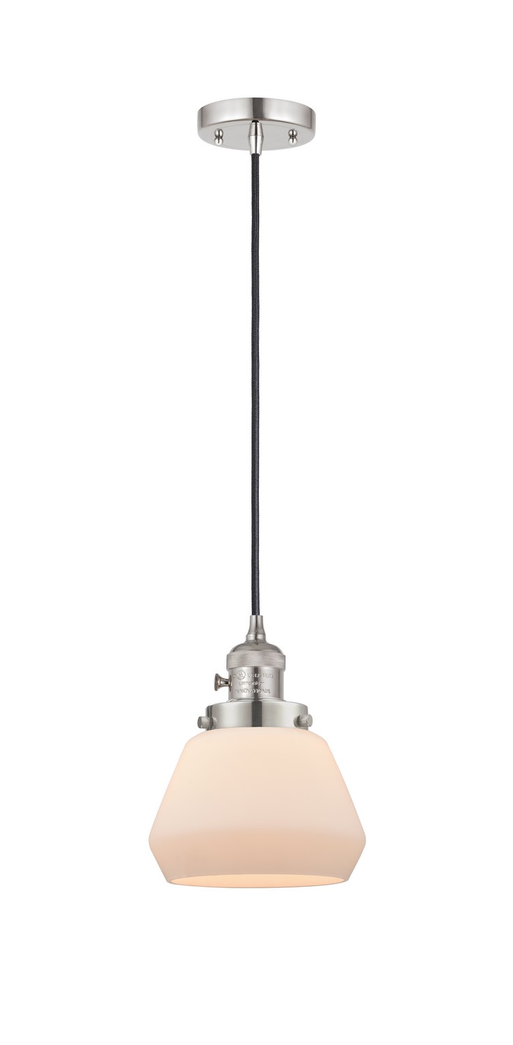 One Light Mini Pendant by Innovations - Franklin Restoration Collection, Polished Nickel Finish - 201CSW-PN-G171