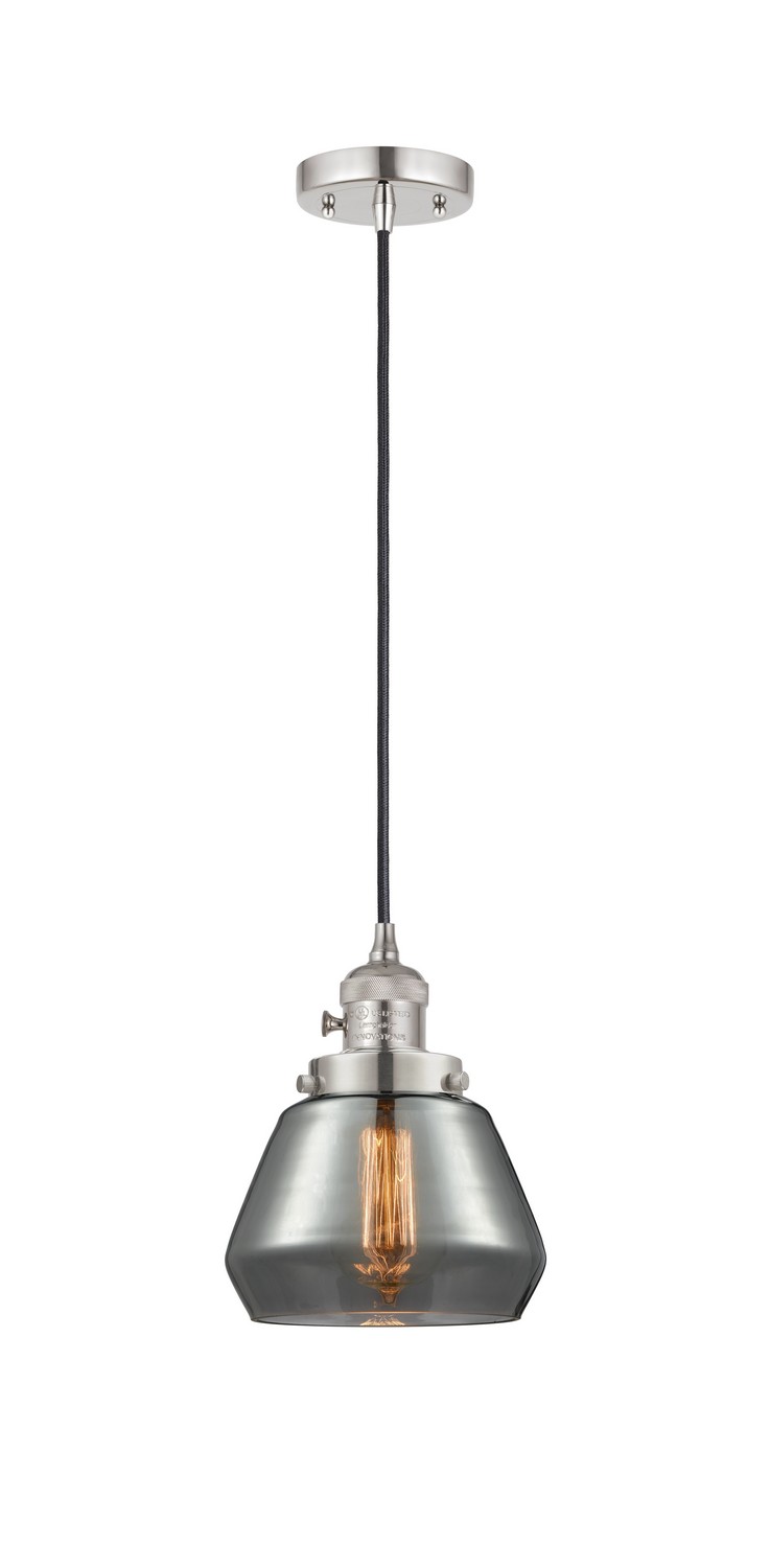 One Light Mini Pendant by Innovations - Franklin Restoration Collection, Polished Nickel Finish - 201CSW-PN-G173