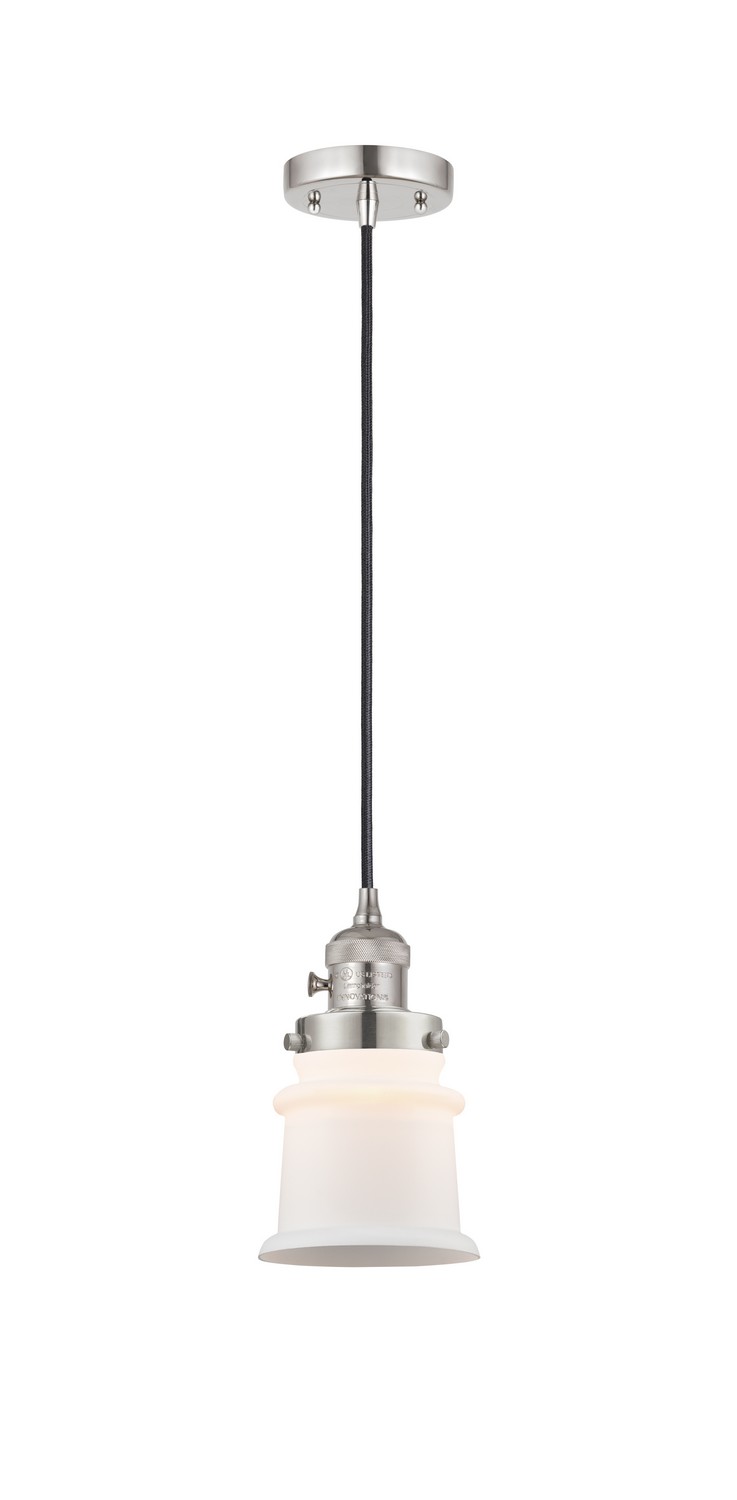 One Light Mini Pendant by Innovations - Franklin Restoration Collection, Polished Nickel Finish - 201CSW-PN-G181S