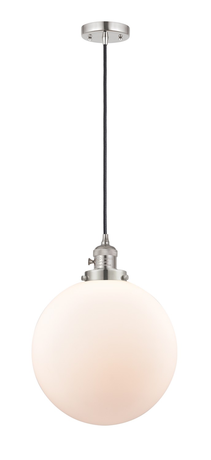 One Light Mini Pendant by Innovations - Franklin Restoration Collection, Polished Nickel Finish - 201CSW-PN-G201-12
