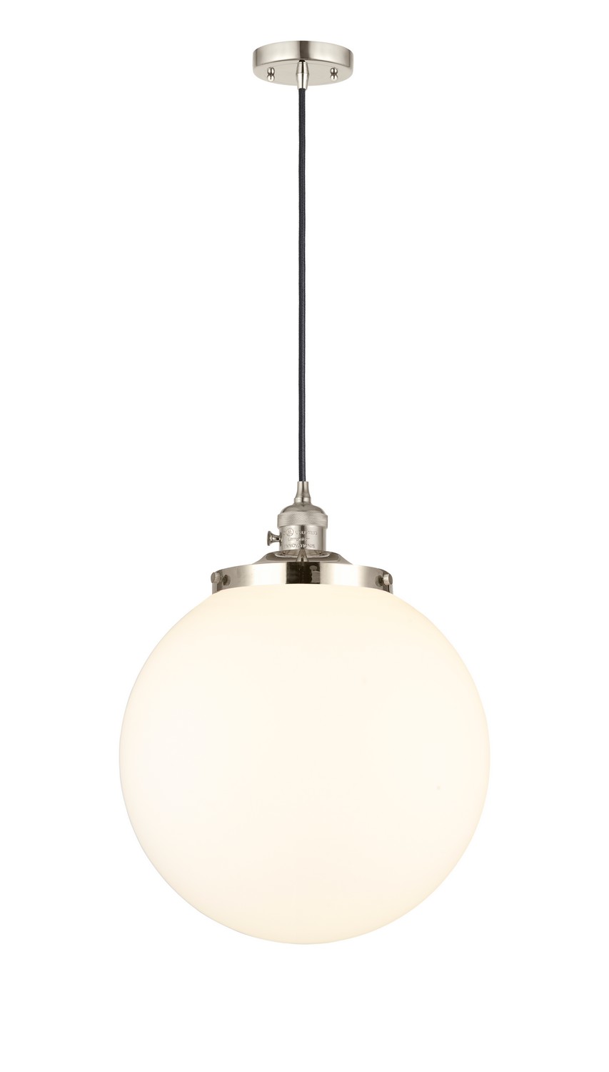 One Light Mini Pendant by Innovations - Franklin Restoration Collection, Polished Nickel Finish - 201CSW-PN-G201-14