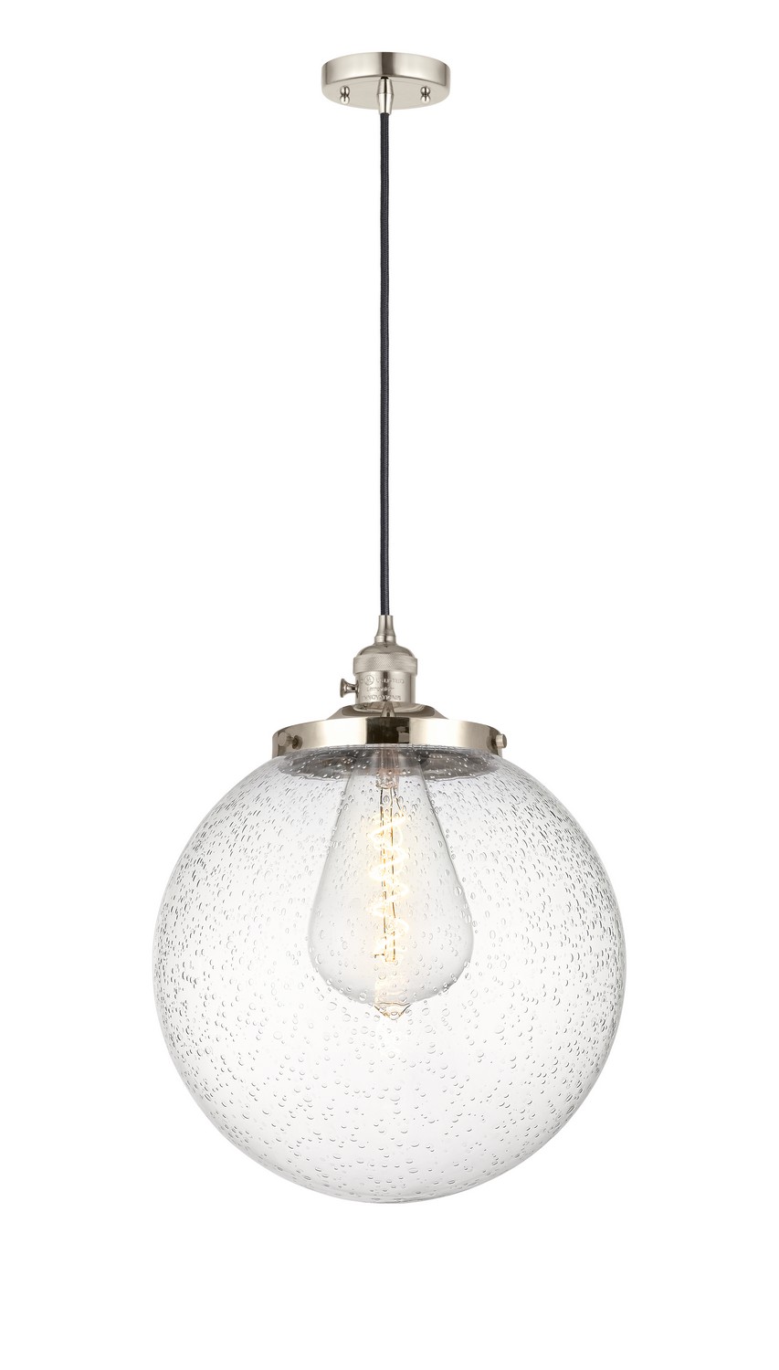 One Light Mini Pendant by Innovations - Franklin Restoration Collection, Polished Nickel Finish - 201CSW-PN-G204-14