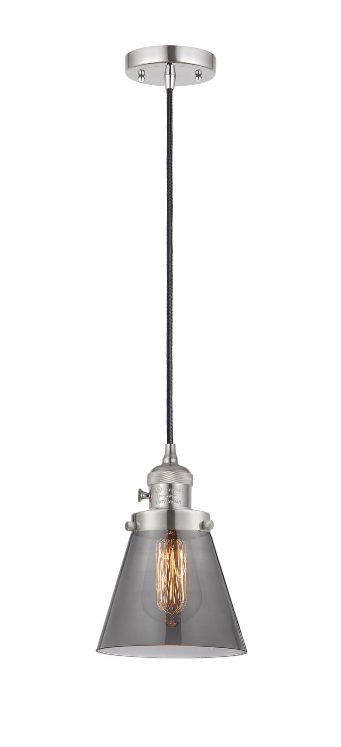 One Light Mini Pendant by Innovations - Franklin Restoration Collection, Polished Nickel Finish - 201CSW-PN-G63