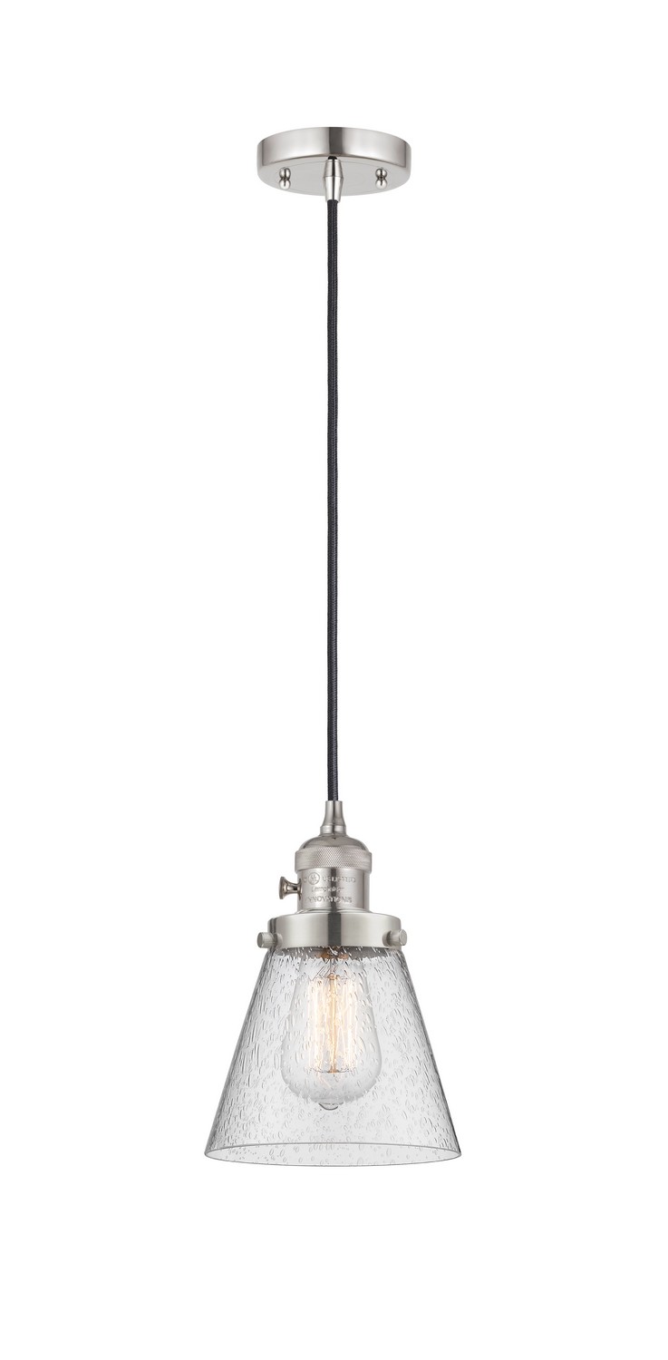 One Light Mini Pendant by Innovations - Franklin Restoration Collection, Polished Nickel Finish - 201CSW-PN-G64