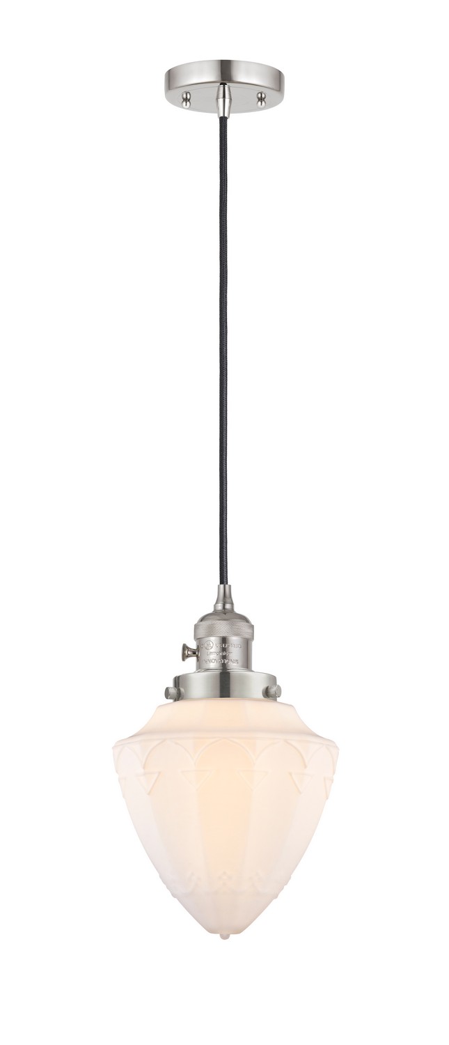 One Light Mini Pendant by Innovations - Franklin Restoration Collection, Polished Nickel Finish - 201CSW-PN-G661-7