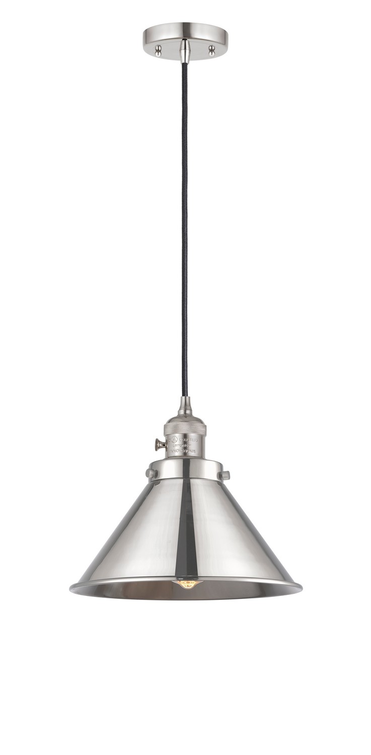 One Light Mini Pendant by Innovations - Franklin Restoration Collection, Polished Nickel Finish - 201CSW-PN-M10-PN