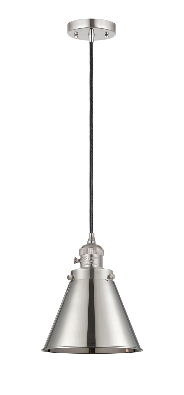 One Light Mini Pendant by Innovations - Franklin Restoration Collection, Polished Nickel Finish - 201CSW-PN-M13-PN