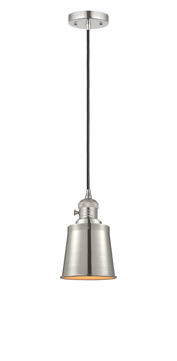 One Light Mini Pendant by Innovations - Franklin Restoration Collection, Polished Nickel Finish - 201CSW-PN-M9