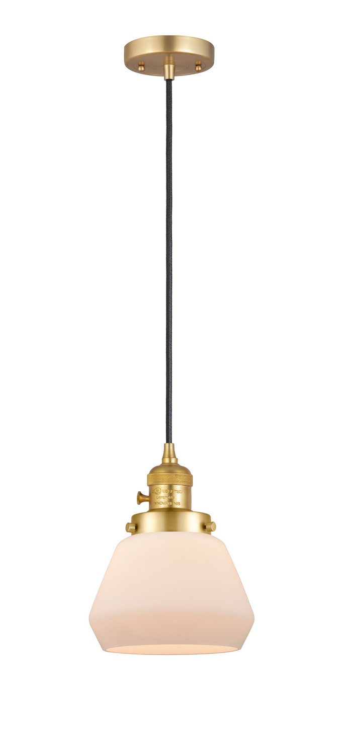 LED Mini Pendant by Innovations - Franklin Restoration Collection, Satin Gold Finish - 201CSW-SG-G171-LED