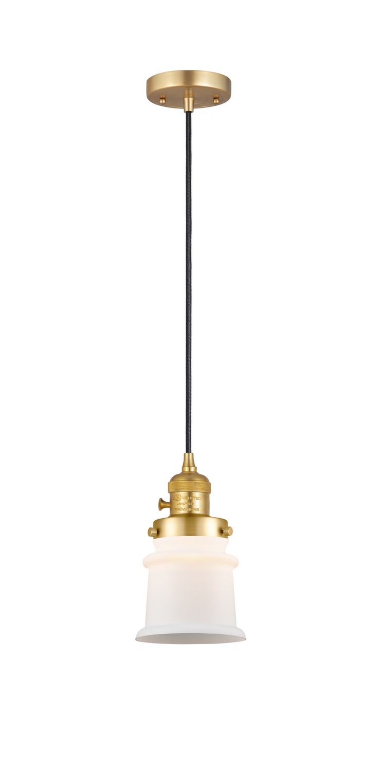 LED Mini Pendant by Innovations - Franklin Restoration Collection, Satin Gold Finish - 201CSW-SG-G181S-LED