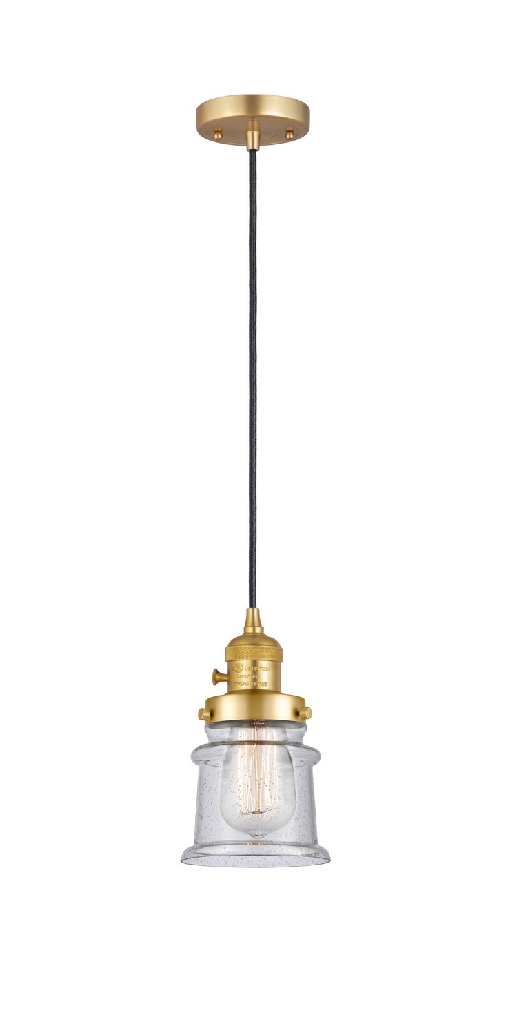 LED Mini Pendant by Innovations - Franklin Restoration Collection, Satin Gold Finish - 201CSW-SG-G184S-LED