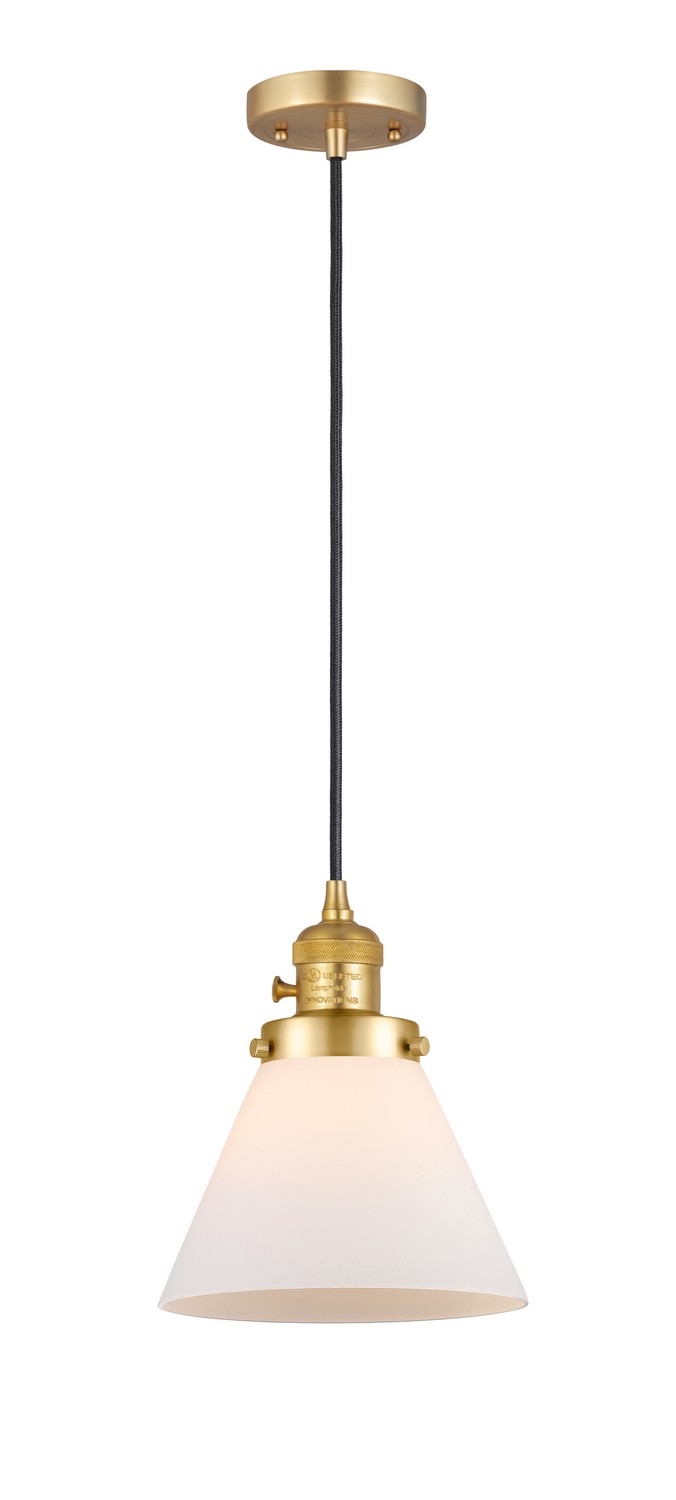 One Light Mini Pendant by Innovations - Franklin Restoration Collection, Satin Gold Finish - 201CSW-SG-G41