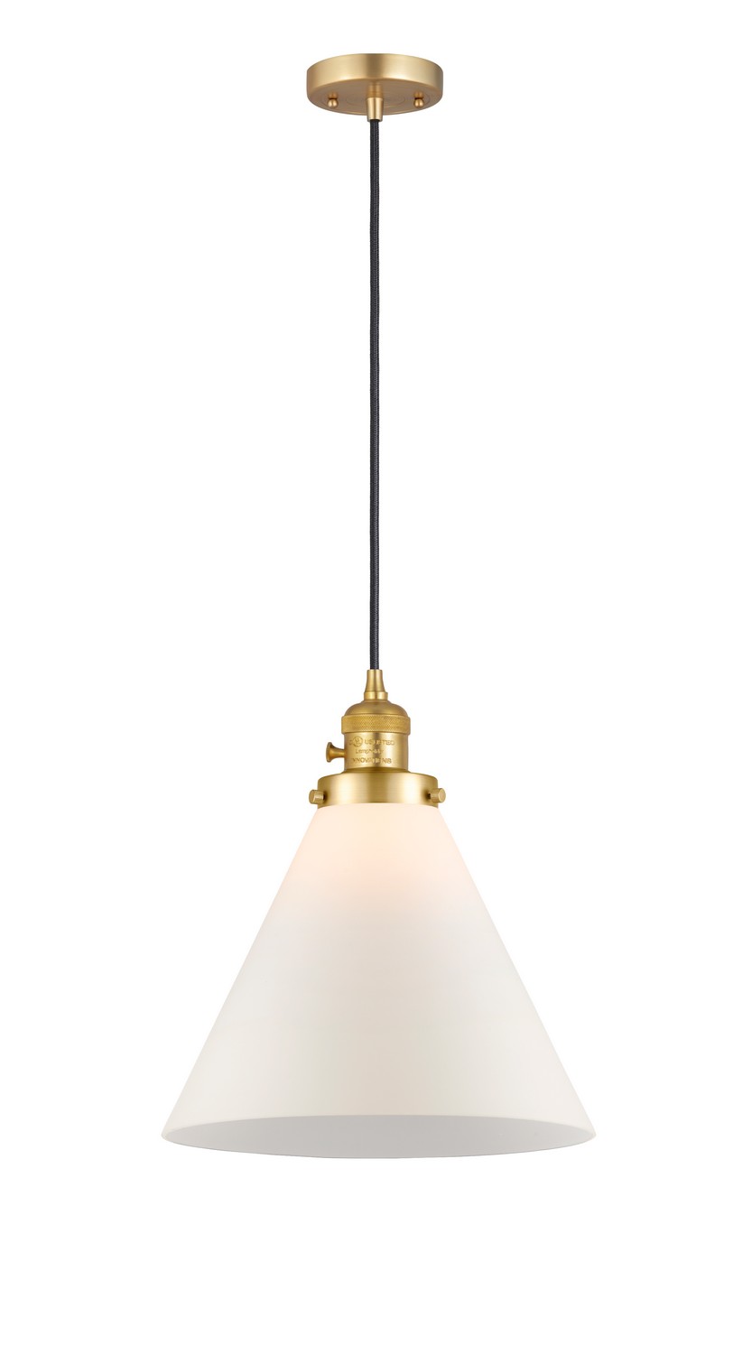 One Light Mini Pendant by Innovations - Franklin Restoration Collection, Satin Gold Finish - 201CSW-SG-G41-L