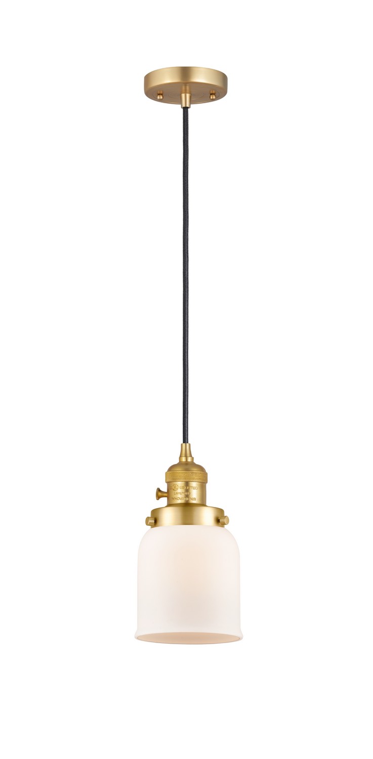 One Light Mini Pendant by Innovations - Franklin Restoration Collection, Satin Gold Finish - 201CSW-SG-G51