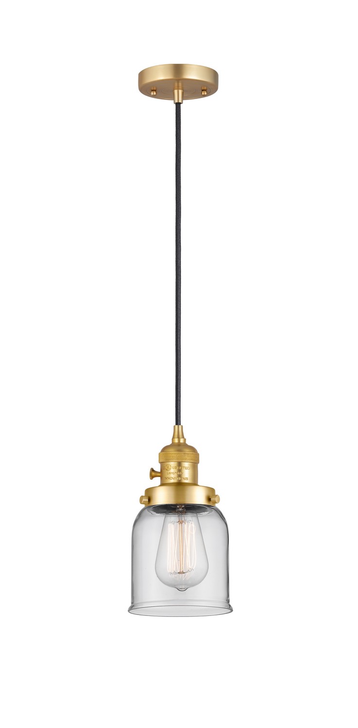 One Light Mini Pendant by Innovations - Franklin Restoration Collection, Satin Gold Finish - 201CSW-SG-G52