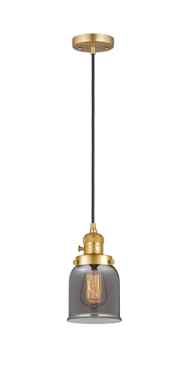 One Light Mini Pendant by Innovations - Franklin Restoration Collection, Satin Gold Finish - 201CSW-SG-G53