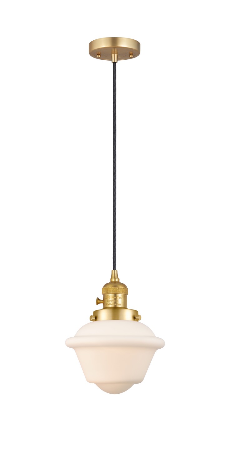 One Light Mini Pendant by Innovations - Franklin Restoration Collection, Satin Gold Finish - 201CSW-SG-G531