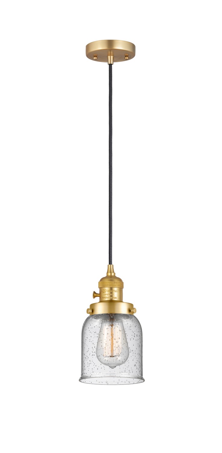 One Light Mini Pendant by Innovations - Franklin Restoration Collection, Satin Gold Finish - 201CSW-SG-G54