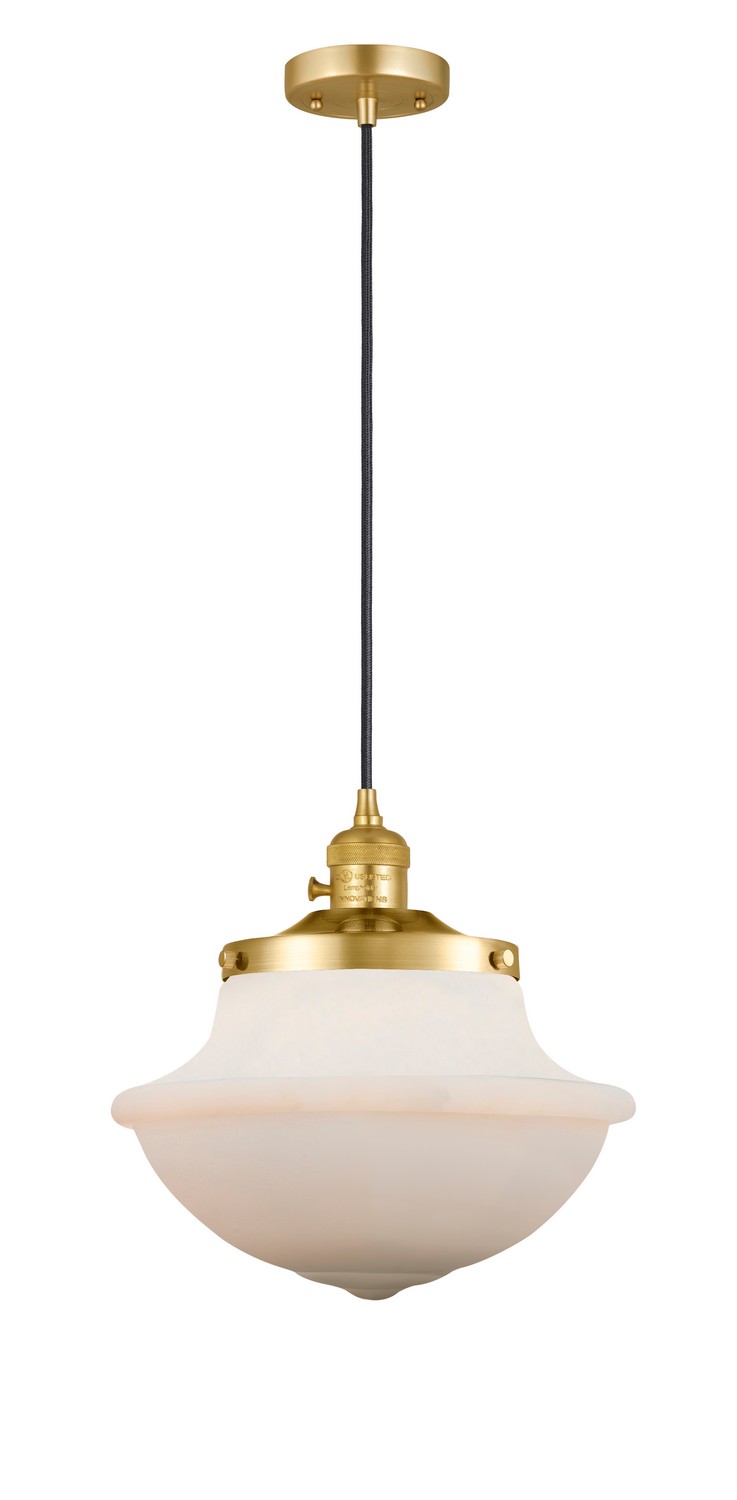 One Light Mini Pendant by Innovations - Franklin Restoration Collection, Satin Gold Finish - 201CSW-SG-G541