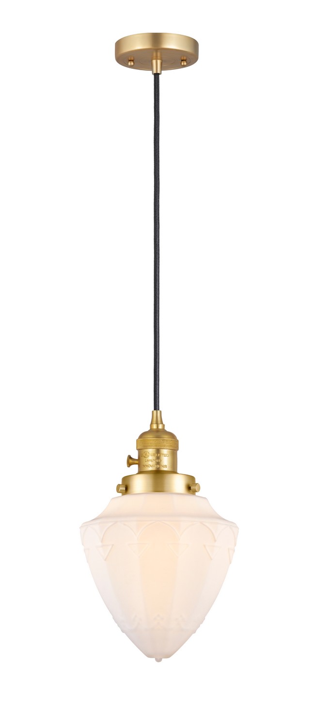 LED Mini Pendant by Innovations - Franklin Restoration Collection, Satin Gold Finish - 201CSW-SG-G661-7-LED