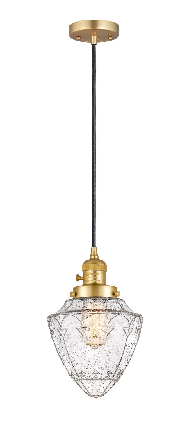 LED Mini Pendant by Innovations - Franklin Restoration Collection, Satin Gold Finish - 201CSW-SG-G664-7-LED