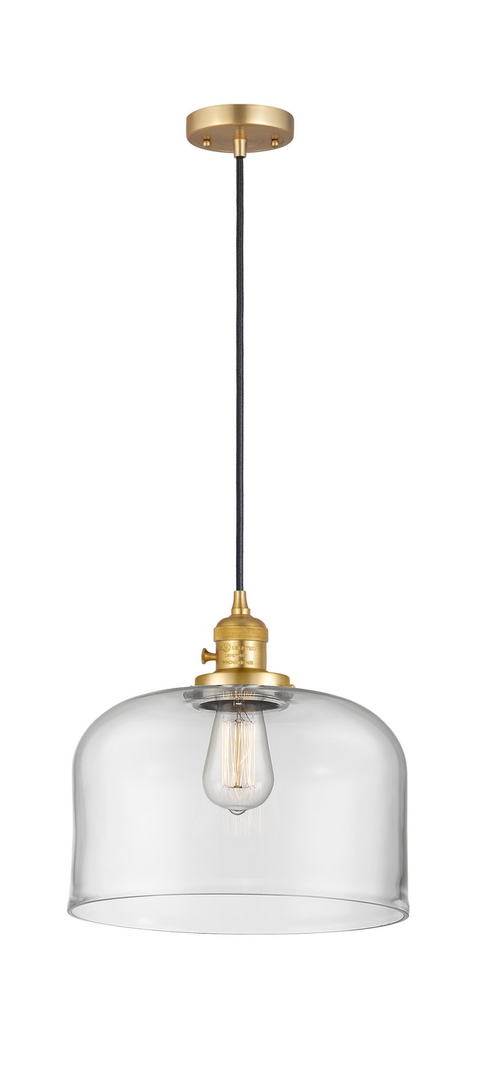 LED Mini Pendant by Innovations - Franklin Restoration Collection, Satin Gold Finish - 201CSW-SG-G72-L-LED