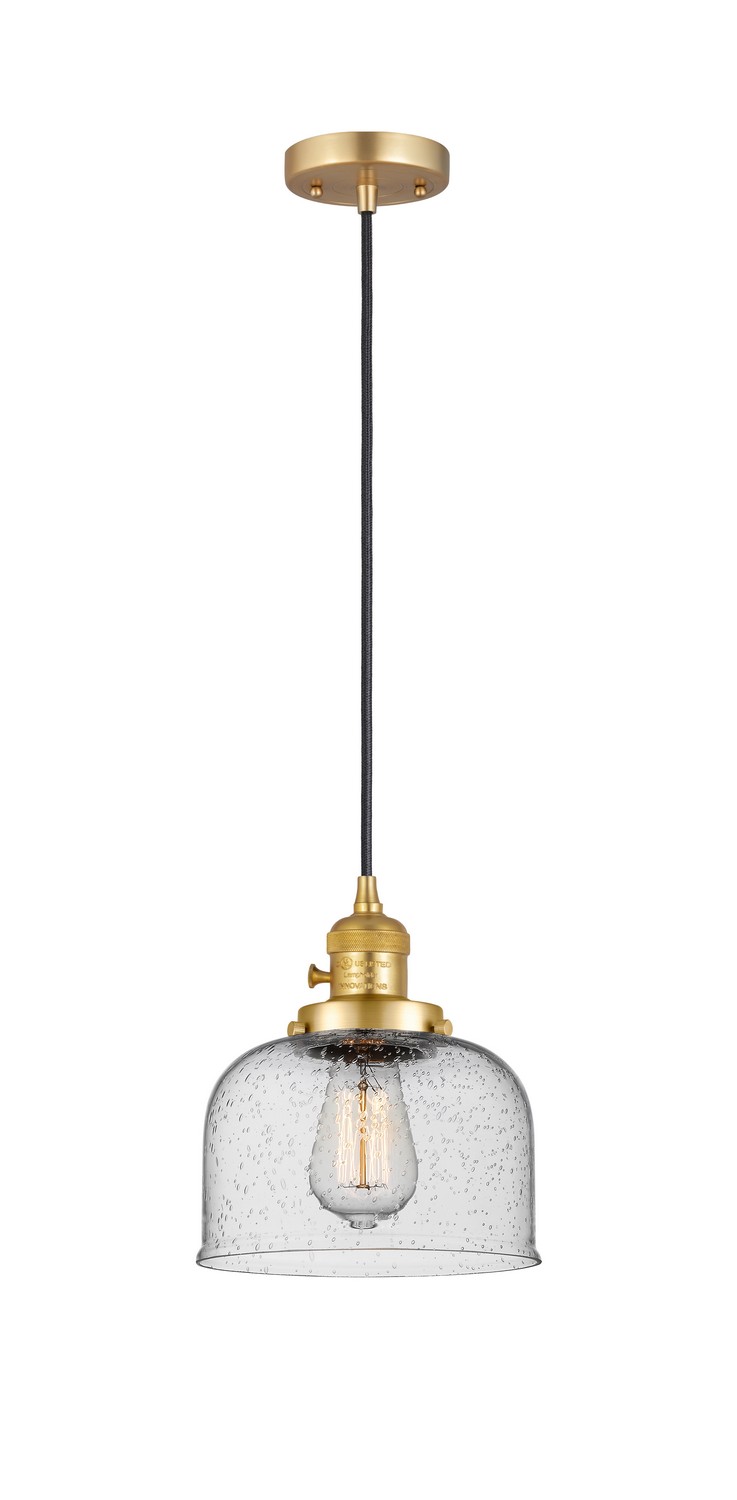 One Light Mini Pendant by Innovations - Franklin Restoration Collection, Satin Gold Finish - 201CSW-SG-G74
