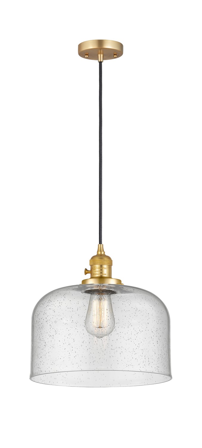 LED Mini Pendant by Innovations - Franklin Restoration Collection, Satin Gold Finish - 201CSW-SG-G74-L-LED