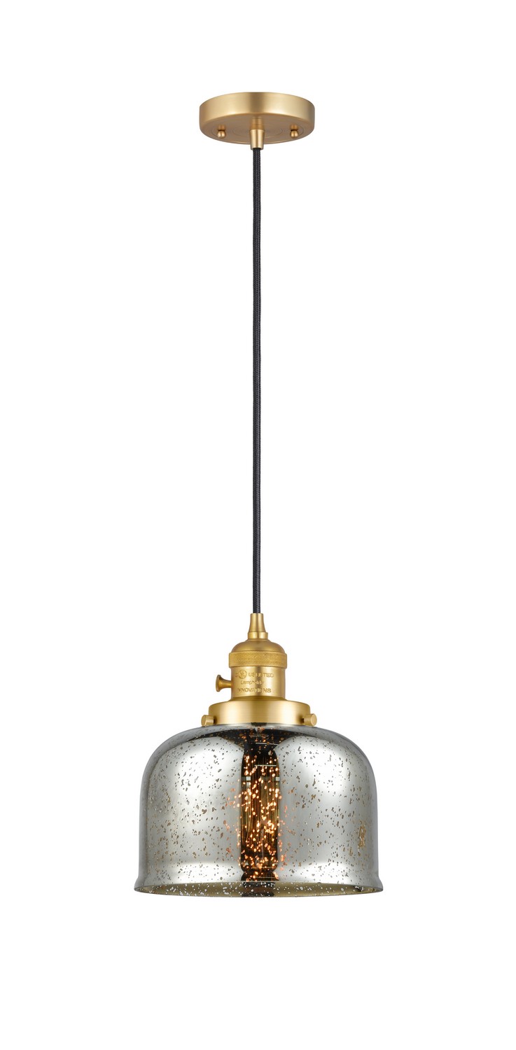 LED Mini Pendant by Innovations - Franklin Restoration Collection, Satin Gold Finish - 201CSW-SG-G78-LED