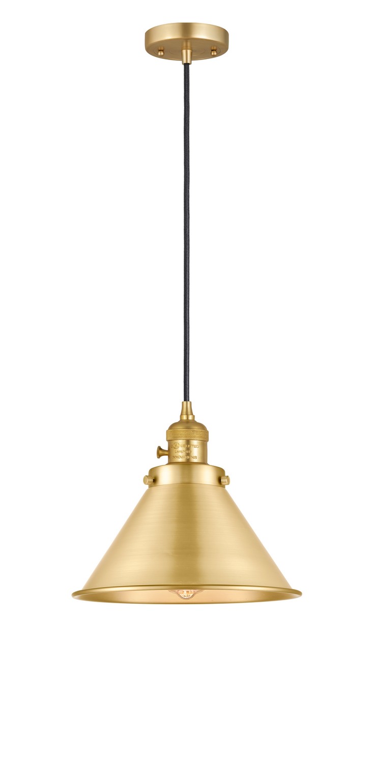 One Light Mini Pendant by Innovations - Franklin Restoration Collection, Satin Gold Finish - 201CSW-SG-M10-SG