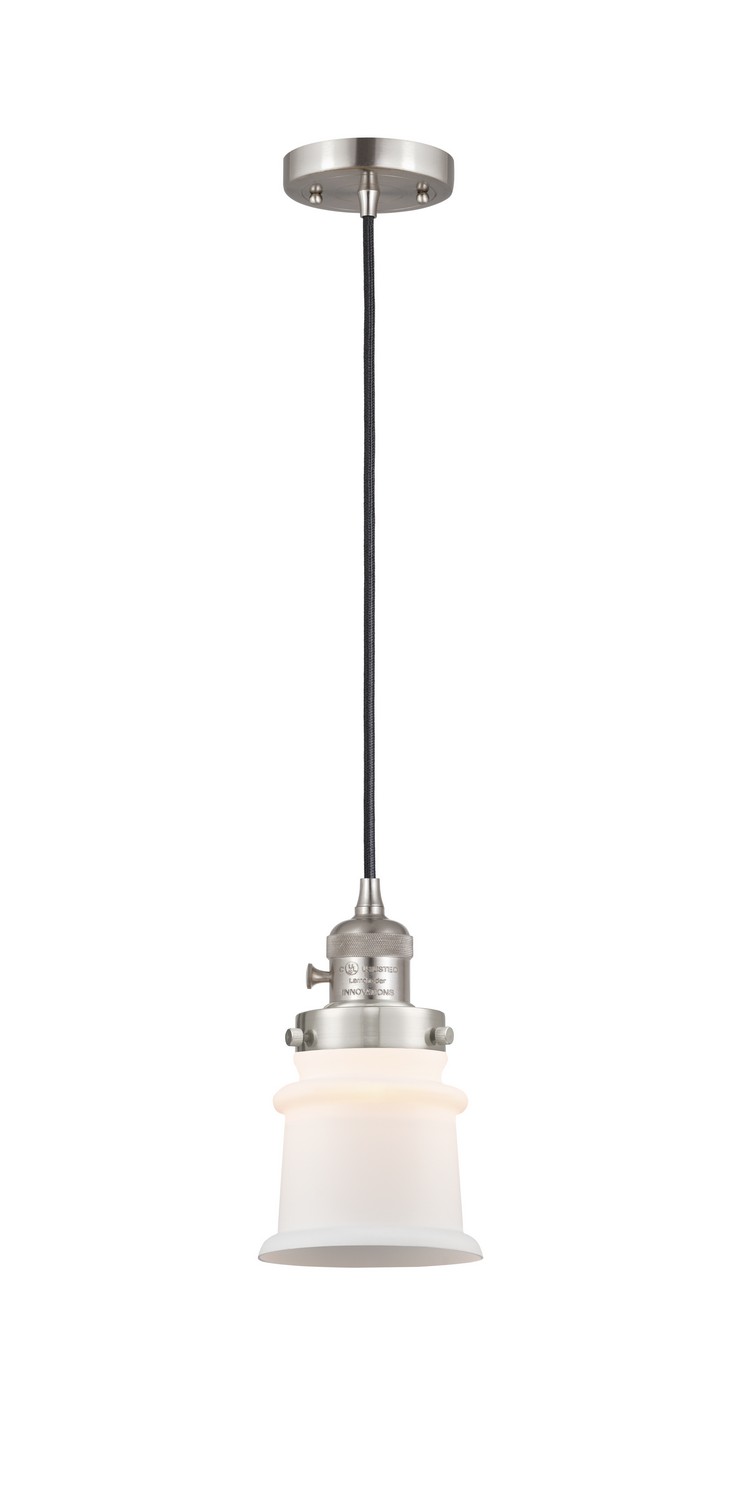 One Light Mini Pendant by Innovations - Franklin Restoration Collection, Brushed Satin Nickel Finish - 201CSW-SN-G181S