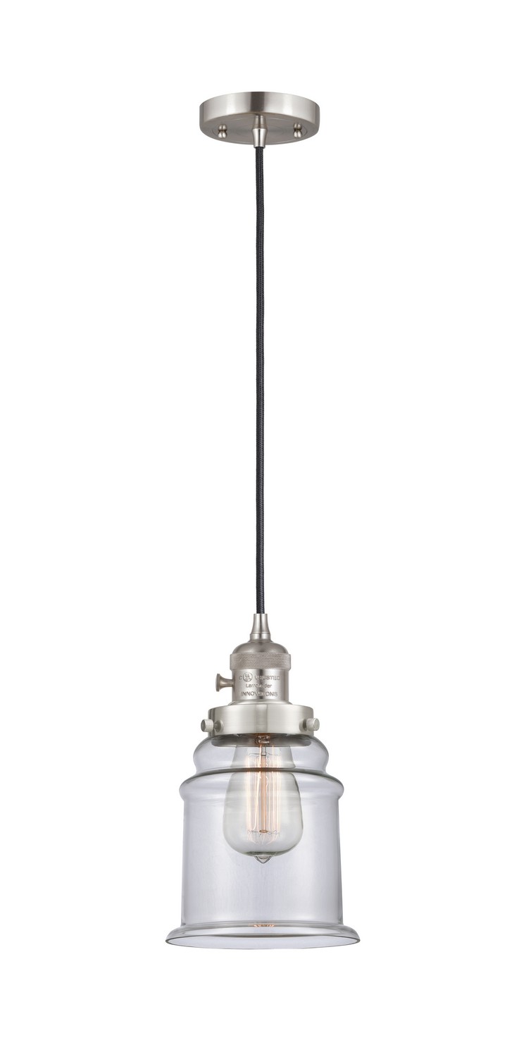 LED Mini Pendant by Innovations - Franklin Restoration Collection, Brushed Satin Nickel Finish - 201CSW-SN-G182-LED