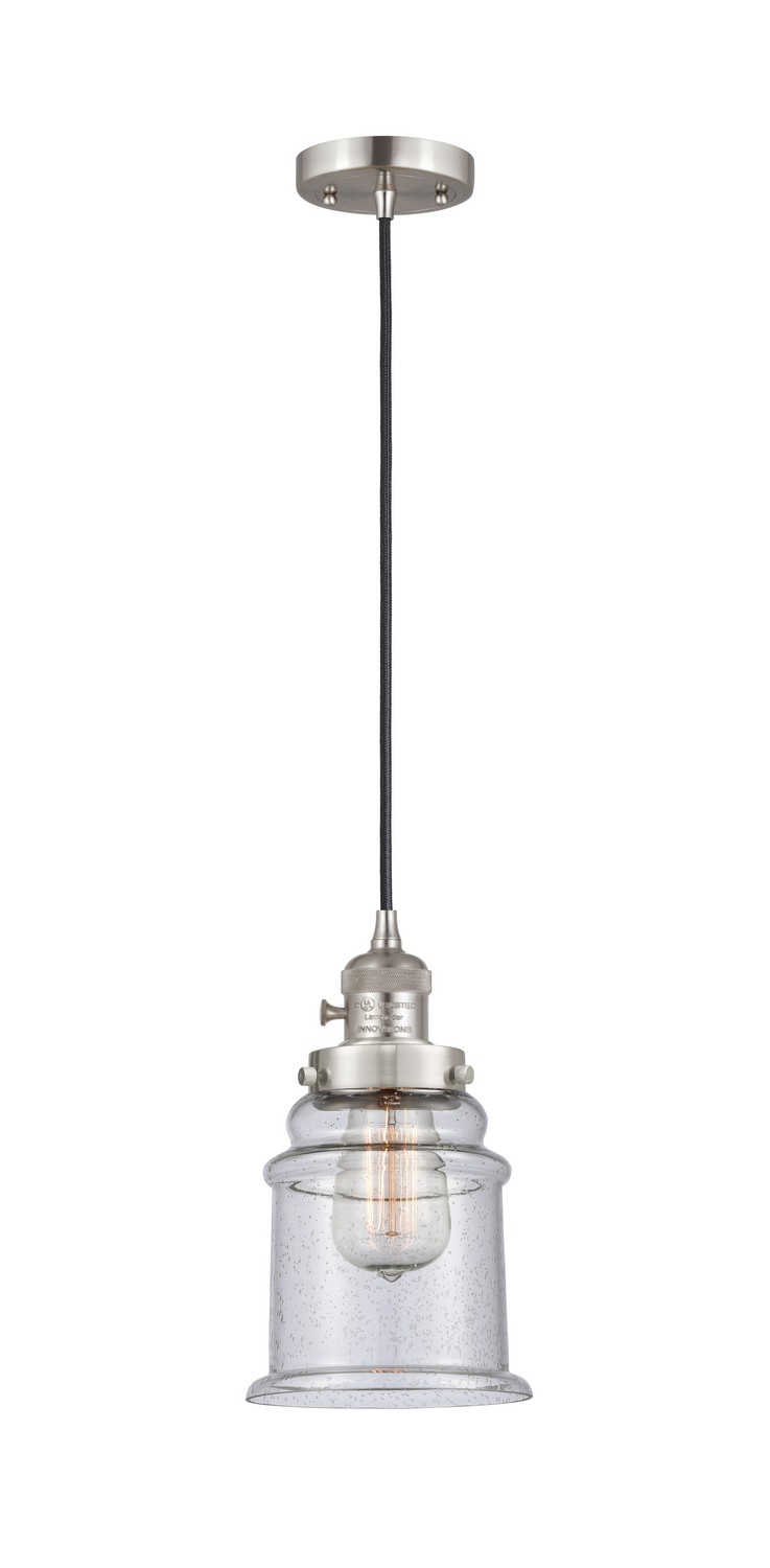 LED Mini Pendant by Innovations - Franklin Restoration Collection, Brushed Satin Nickel Finish - 201CSW-SN-G184-LED