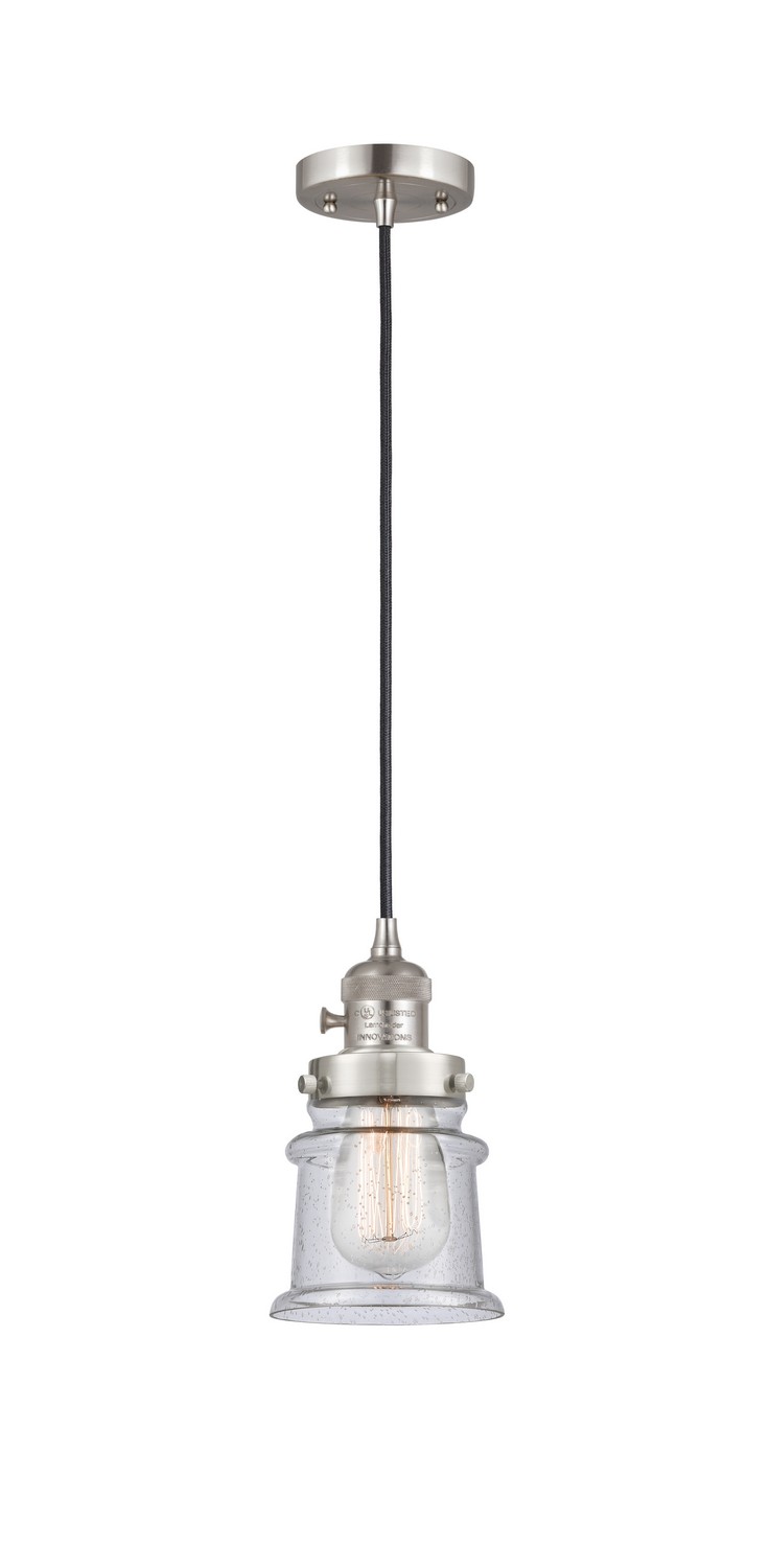 LED Mini Pendant by Innovations - Franklin Restoration Collection, Brushed Satin Nickel Finish - 201CSW-SN-G184S-LED