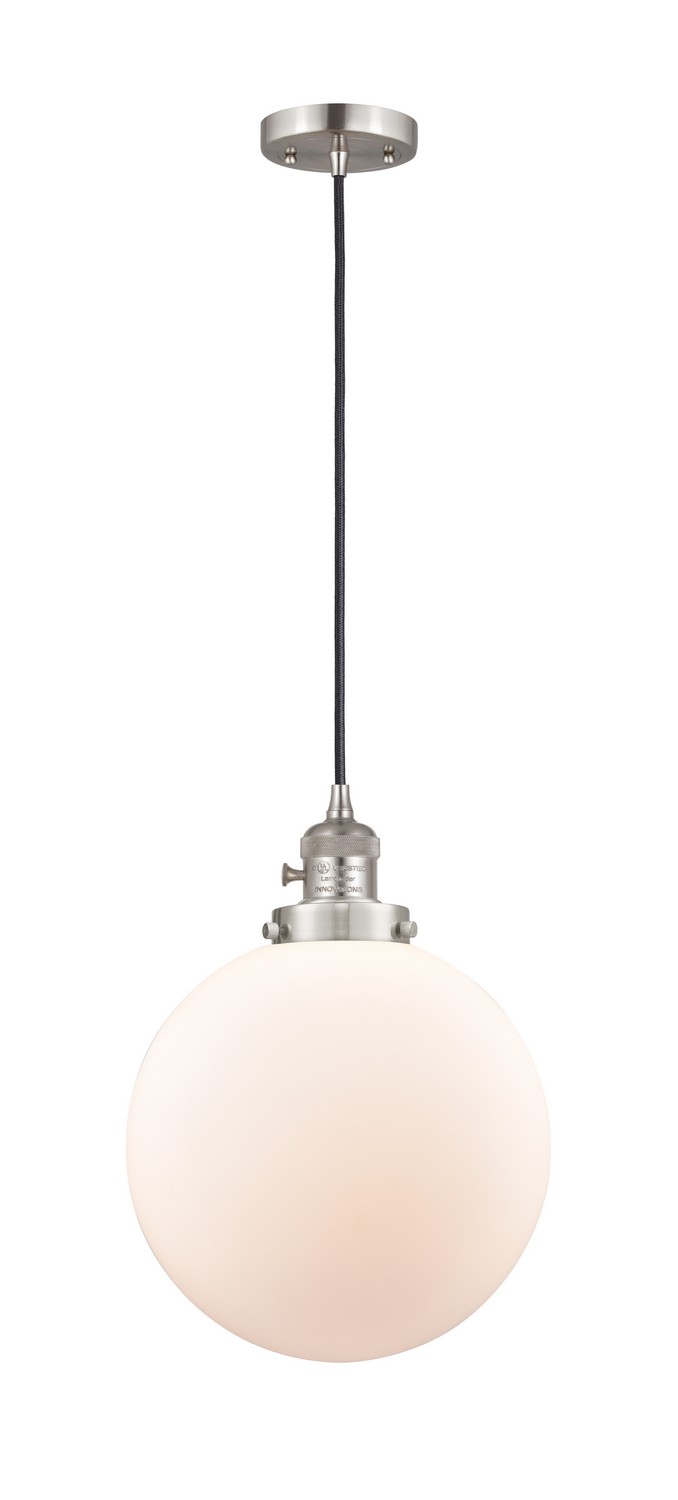 LED Mini Pendant by Innovations - Franklin Restoration Collection, Brushed Satin Nickel Finish - 201CSW-SN-G201-10-LED