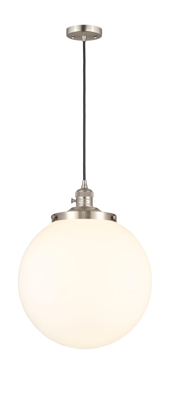 One Light Mini Pendant by Innovations - Franklin Restoration Collection, Brushed Satin Nickel Finish - 201CSW-SN-G201-14