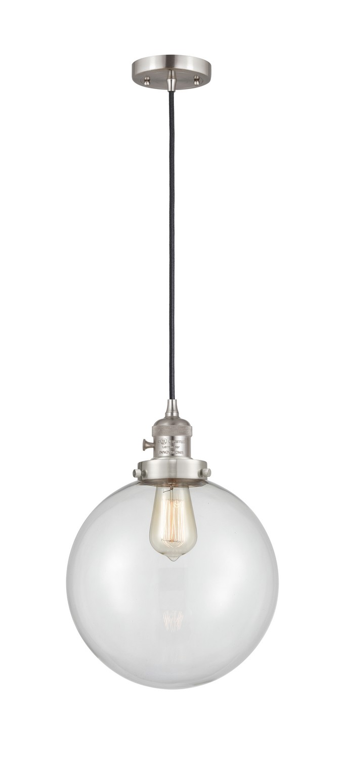 LED Mini Pendant by Innovations - Franklin Restoration Collection, Brushed Satin Nickel Finish - 201CSW-SN-G202-10-LED