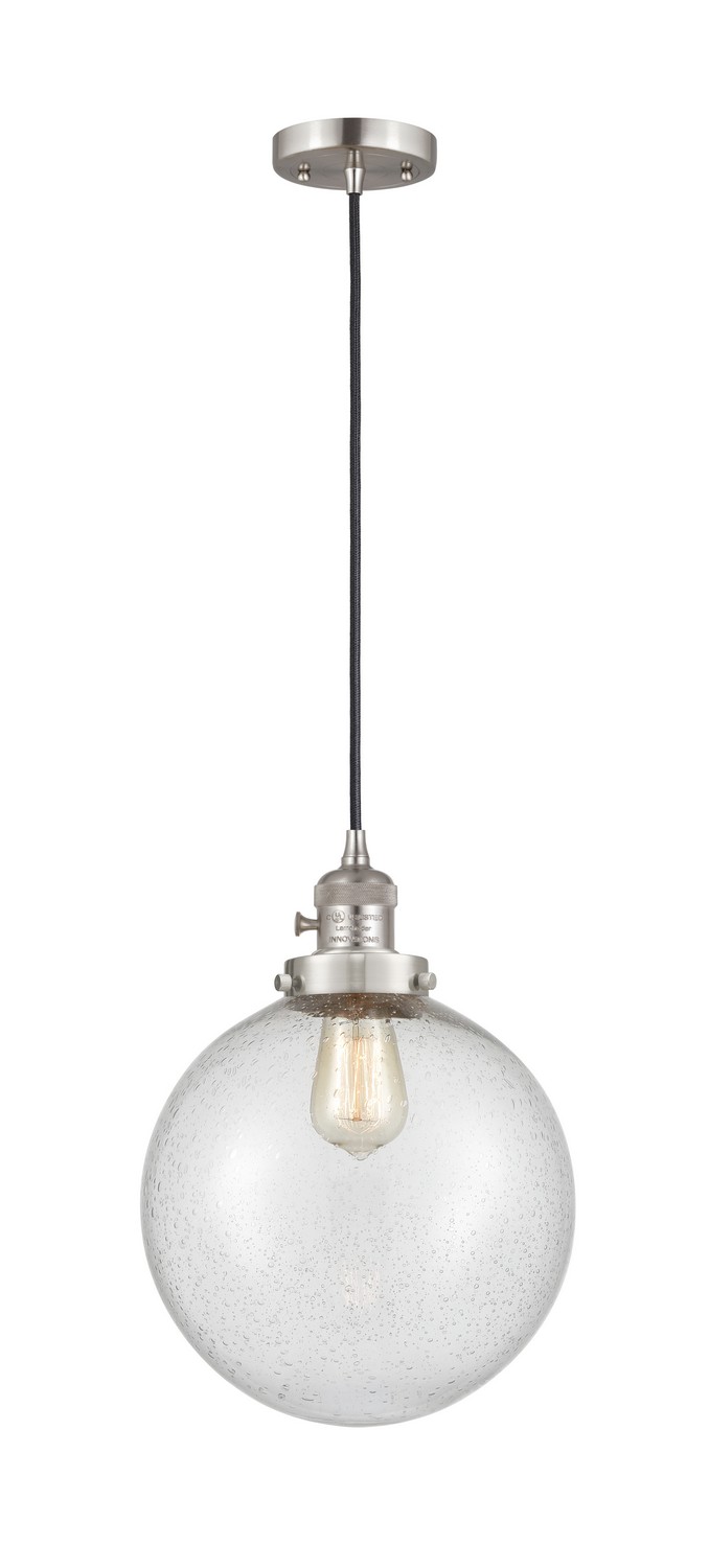 One Light Mini Pendant by Innovations - Franklin Restoration Collection, Brushed Satin Nickel Finish - 201CSW-SN-G204-10