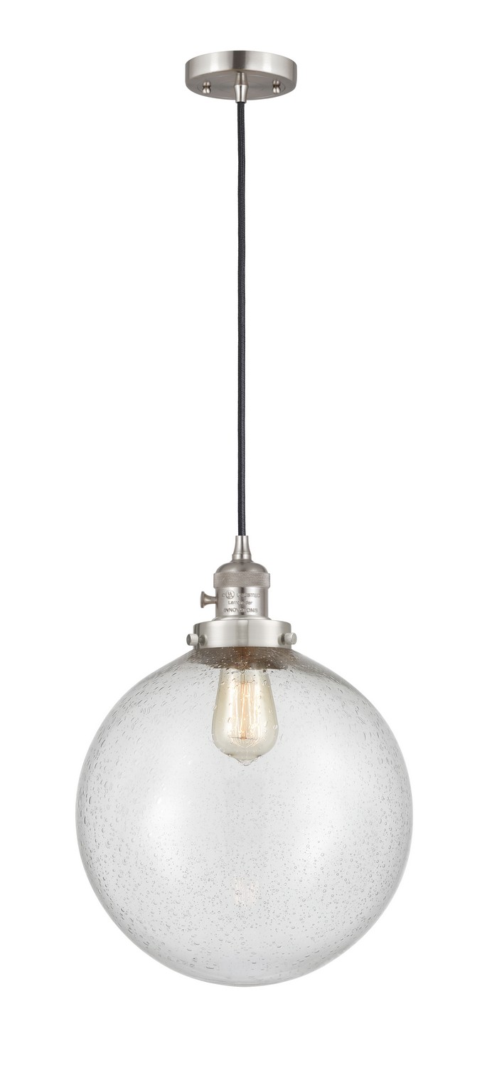 One Light Mini Pendant by Innovations - Franklin Restoration Collection, Brushed Satin Nickel Finish - 201CSW-SN-G204-12