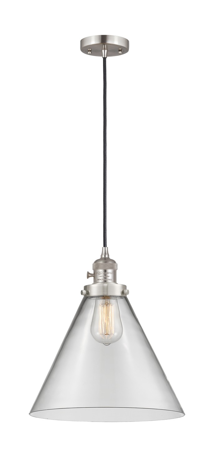 One Light Mini Pendant by Innovations - Franklin Restoration Collection, Brushed Satin Nickel Finish - 201CSW-SN-G42-L