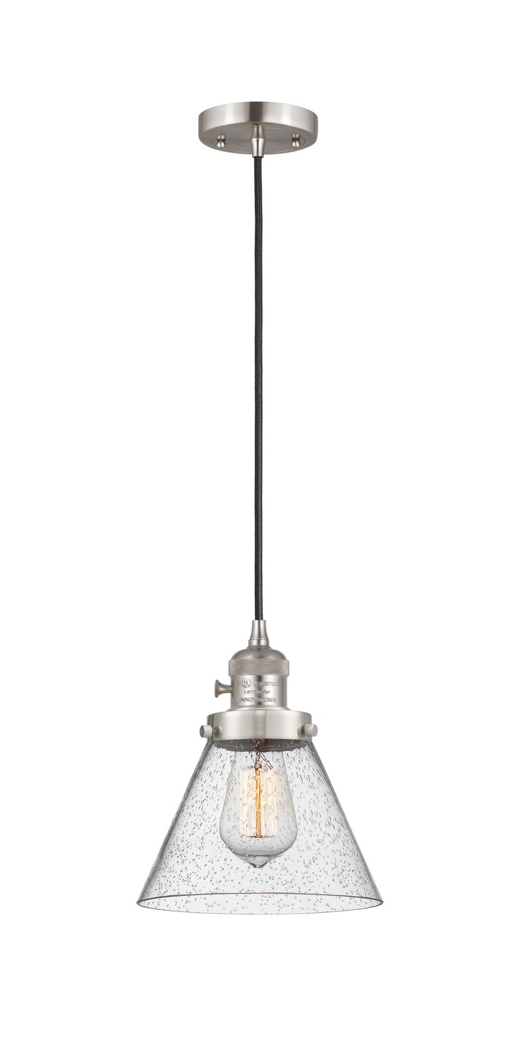 One Light Mini Pendant by Innovations - Franklin Restoration Collection, Brushed Satin Nickel Finish - 201CSW-SN-G44