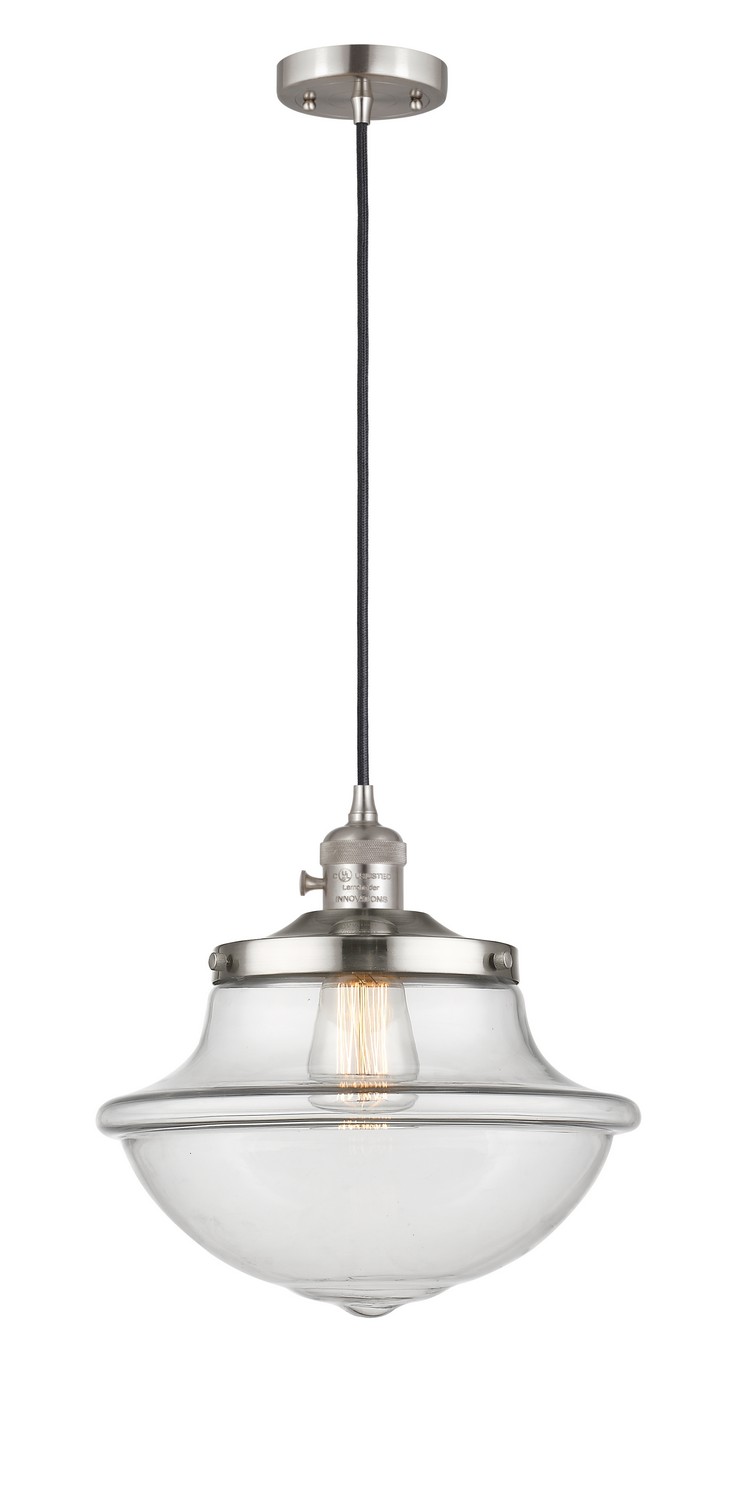 One Light Mini Pendant by Innovations - Franklin Restoration Collection, Brushed Satin Nickel Finish - 201CSW-SN-G542