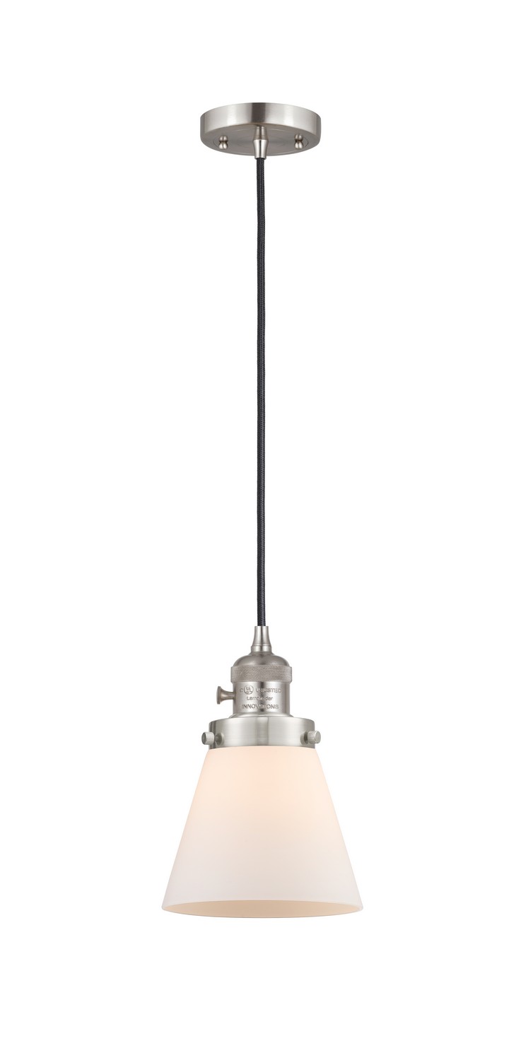 LED Mini Pendant by Innovations - Franklin Restoration Collection, Brushed Satin Nickel Finish - 201CSW-SN-G61-LED