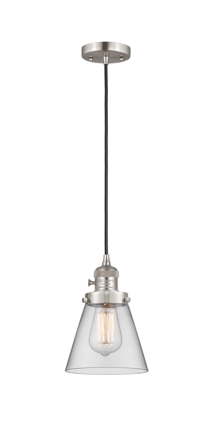 LED Mini Pendant by Innovations - Franklin Restoration Collection, Brushed Satin Nickel Finish - 201CSW-SN-G62-LED