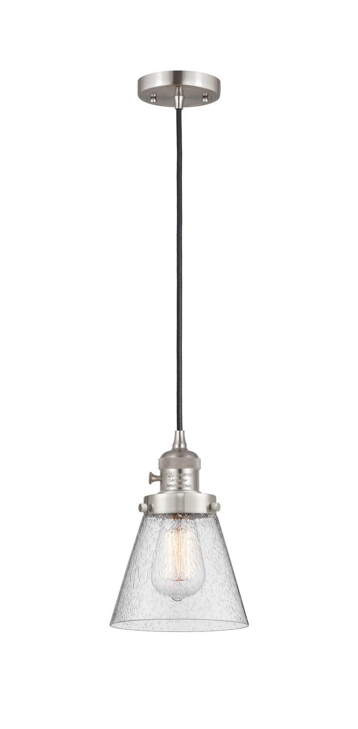 LED Mini Pendant by Innovations - Franklin Restoration Collection, Brushed Satin Nickel Finish - 201CSW-SN-G64-LED