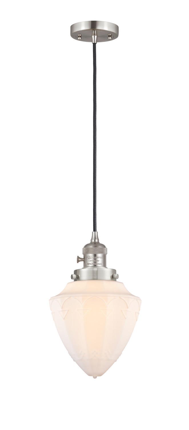 LED Mini Pendant by Innovations - Franklin Restoration Collection, Brushed Satin Nickel Finish - 201CSW-SN-G661-7-LED